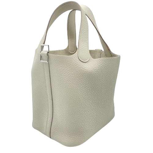 Hermes Picotin Lock PM Beton Torillon Clemence Silver Fittings w 새로