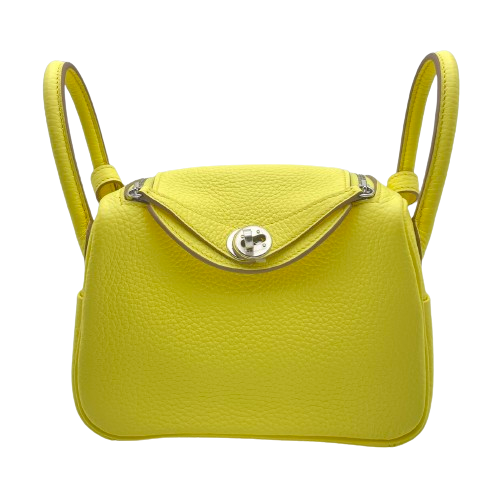 二手爱马仕(Hermes Lindy)迷你Limoncello Torillon Clemence Silver Fittings B刻