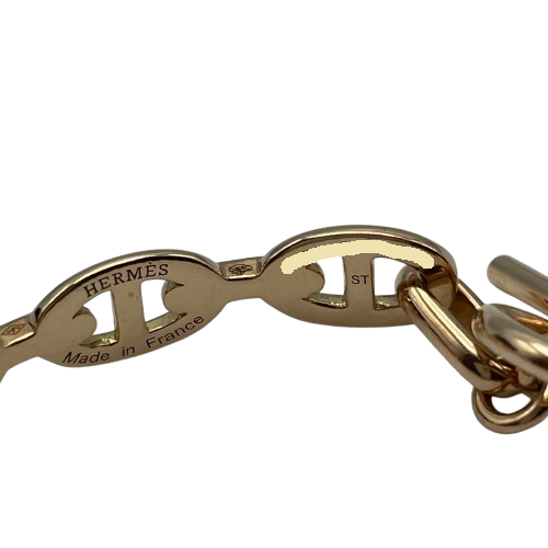Pre-Owned Hermes Chaine d'Anchenet bracelet H110023B Pink Gold 12-panel