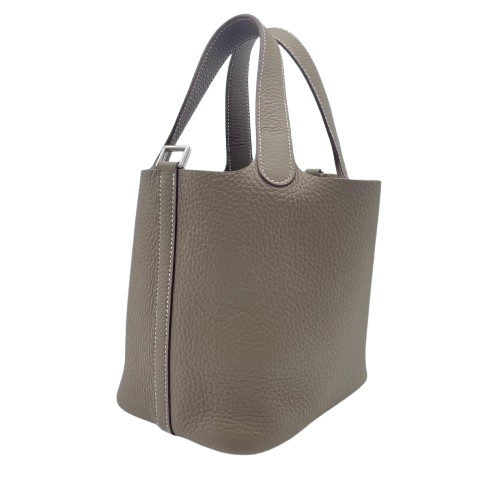 Hermes Picotin Lock PM Etoupe Torillon Clemence Silver Fittings w 새겨 져