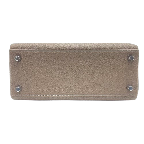 Pre-Owned Hermes Kelly 25 Etoup Togo Silver Fittings W Engraved