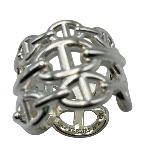 Pre-Owned Hermes Chaine d'Ankle Anchenering GM56 Silver 925