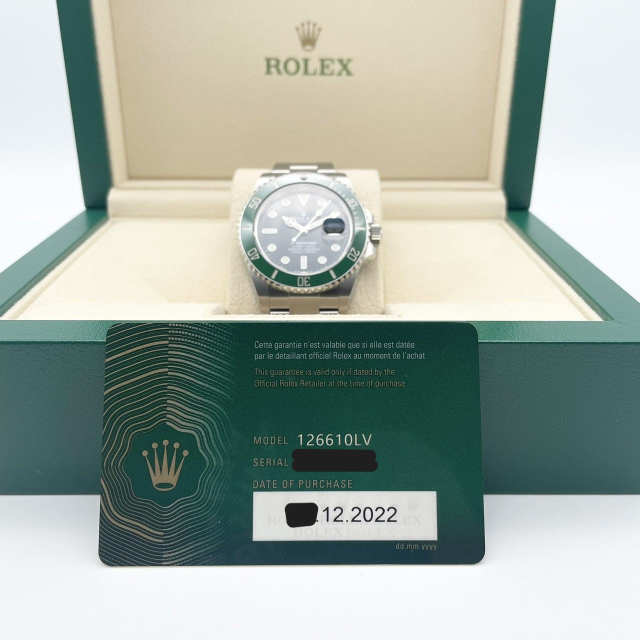 プレオウンド サブマリーナ デイト 126610LV オイスターブレスレット ブラック グリーン 41mm