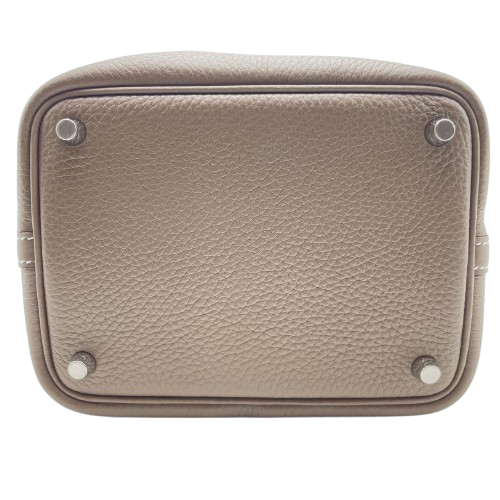Hermes Picotin Lock PM Etoupe Torillon Clemence Silver Fittings w 새겨 져