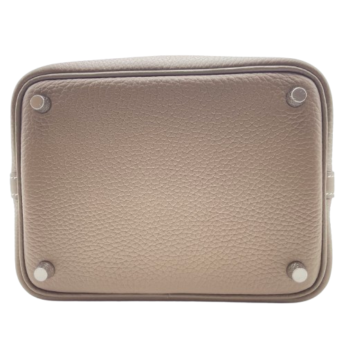 Hermes Picotin Lock PM Etoupe Torillon Clemence Silver Fittings w 새겨 져