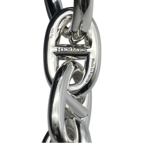 Pre-Owned Hermes Chaine Dunkle Bracelet MM Silver 925 15-panel