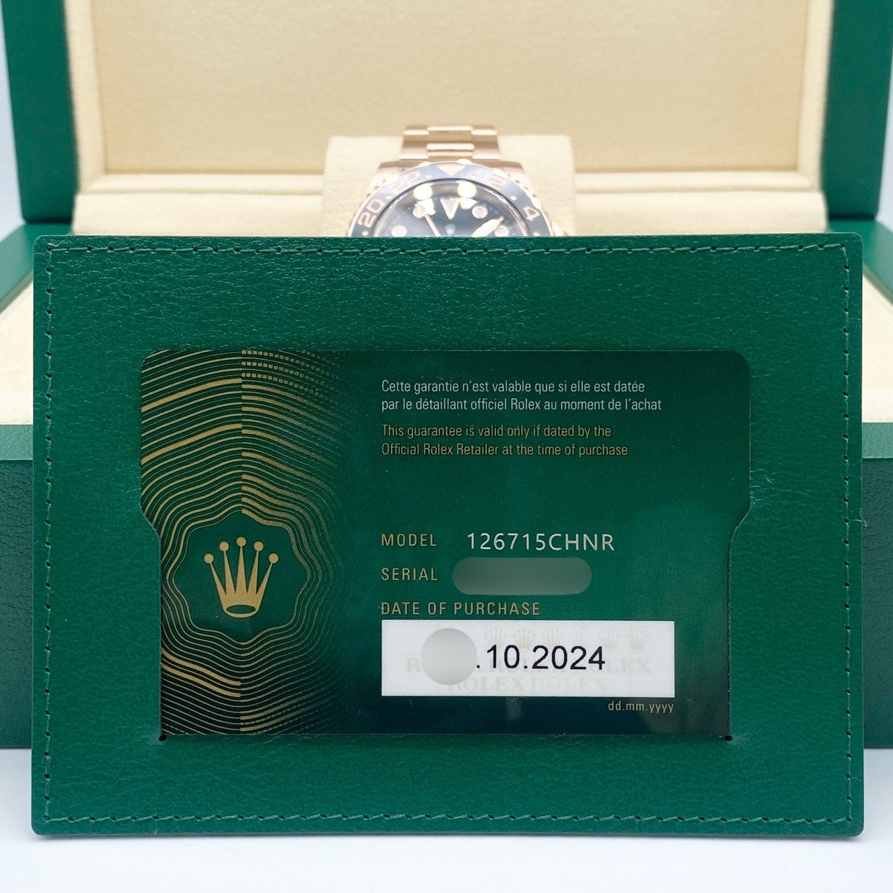 롤렉스 GMT 마스터 II 126715CHNR Black Everros Gold 40mm