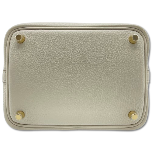 Hermes Picotin Lock PM Beton Torillon Clemence Gold Hardware W 새겨 져