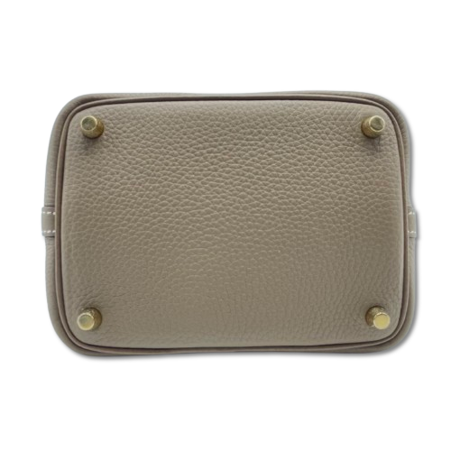 Hermes Picotin Lock PM Etoupe Torillon Clemence Gold Hardware w 새겨진