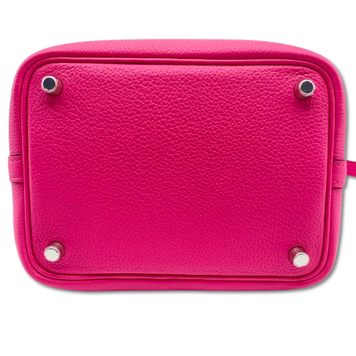 Hermes Picotin Lock PM Rose Extreme Torillon Maurice Silver Fittings B 조각.