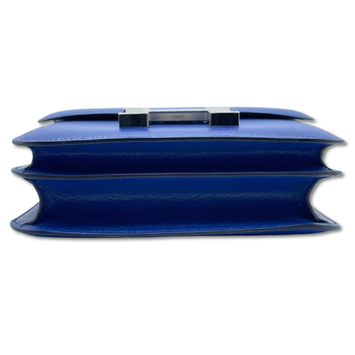 Hermes Constance Mini 18 Blue Royal Chevre Silver Metal Fittings w 새겨 져
