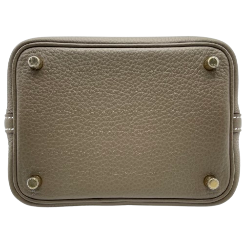 Hermes Picotin Lock PM Etoupe Torillon Clemence Gold Hardware w 새겨진