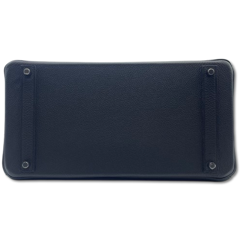 Pre-Owned Hermes Birkin 40 Noir Togo Silver Metal Fitting K Engraved