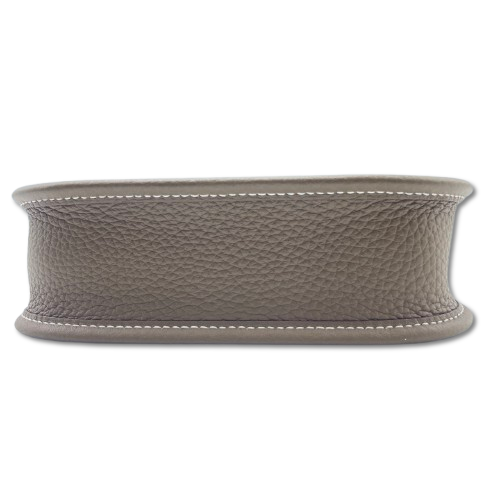 Pre-Owned Hermes Mini Evelyn Amazone TPM Etoupe Torillon Clemence Gold Hardware W Engraved