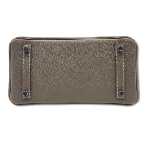 プレオウンド エルメス バーキン 25 エトゥープ トゴ シルバー金具 W刻印