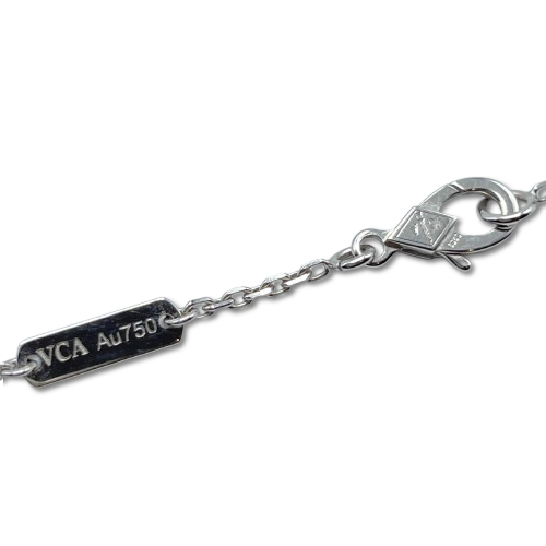 Pre-Owned Van Cleef & Arpels Vintage Alhambra Pendant VCARF48700 Mother of Pearl White Gold