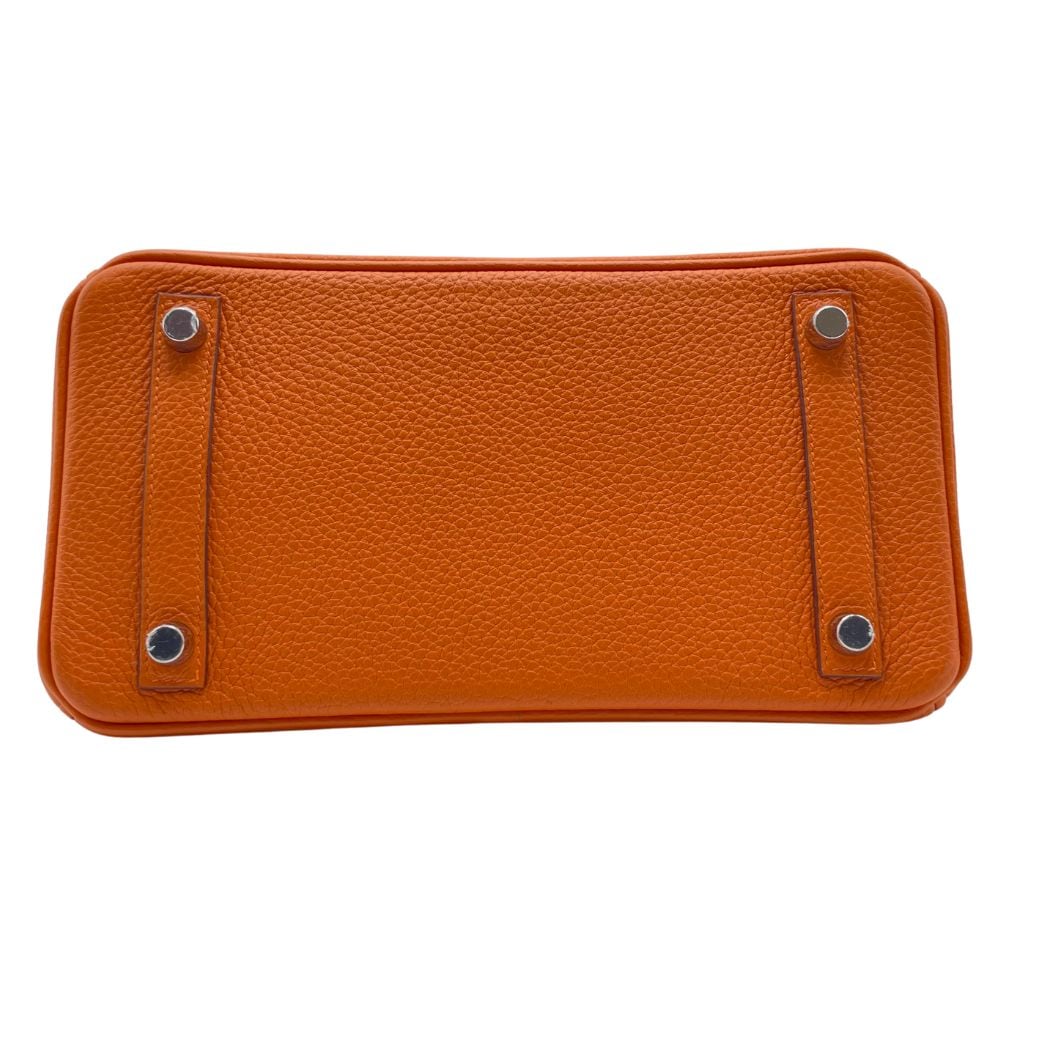 プレオウンド エルメス バーキン 25 オレンジ トゴ シルバー金具 U刻印