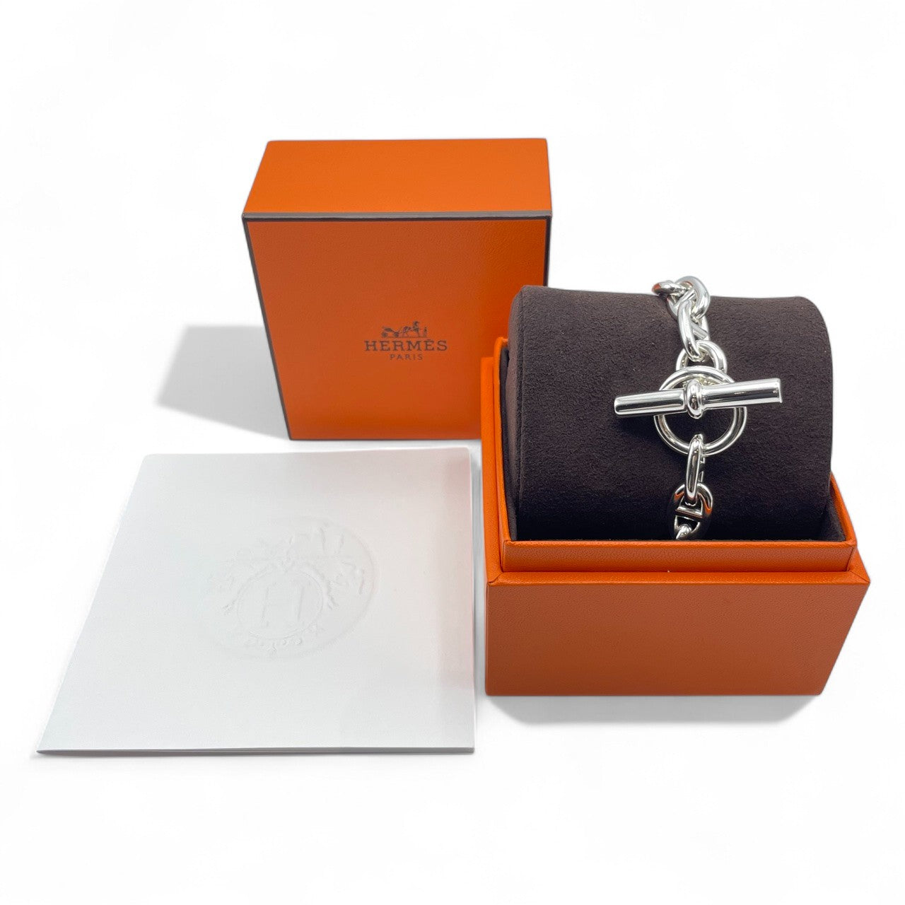 プレオウンドエルメス シェーヌ・ダンクル ブレスレット MM シルバー925 14コマ