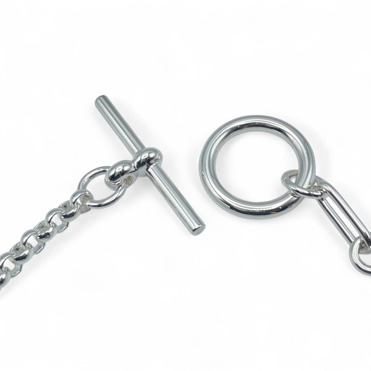 プレオウンドエルメス シェーヌ・ダンクル パンクネックレス 42�p シルバー925