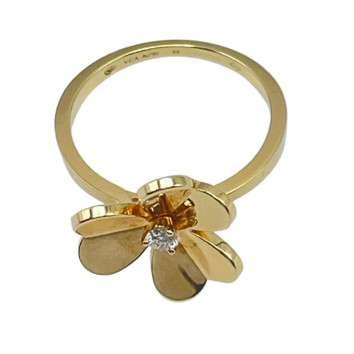 プレオウンドヴァンクリーフ&アーペル フリヴォル リング VCARP2DS55 ダイヤモンド イエローゴールド 55(15号)