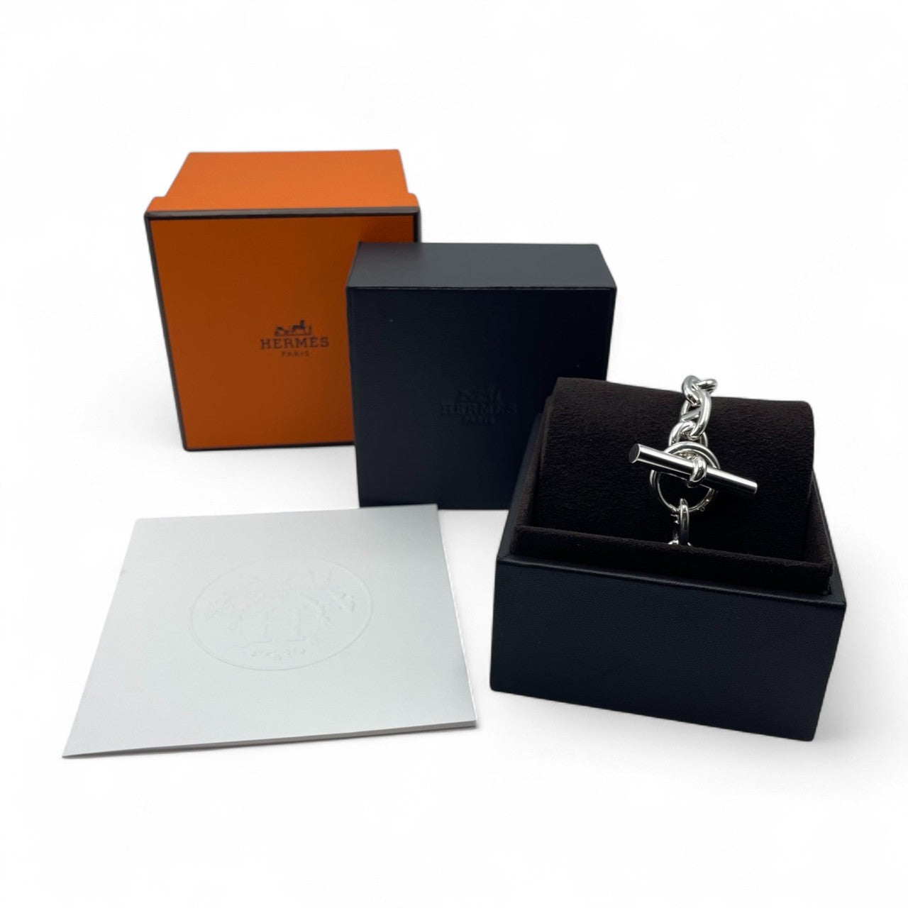 プレオウンドエルメス シェーヌ・ダンクル ブレスレット MM シルバー925 14コマ