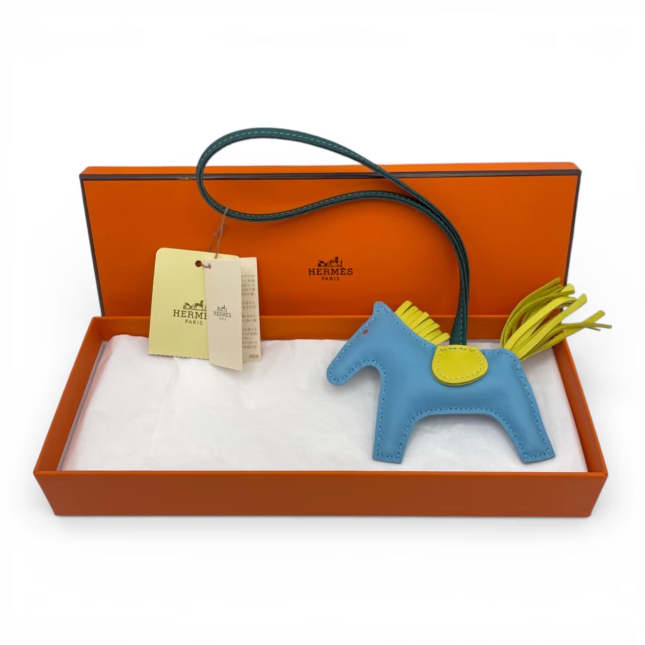 プレオウンドエルメス ロデオチャーム PM セレステ/ライム/マラカイト アニョーミロ