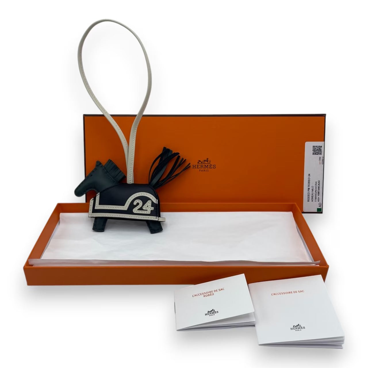 プレオウンドエルメス ロデオチャーム ロベオ24 PM ヴェールマングローブ/クレ/ノワール K刻印