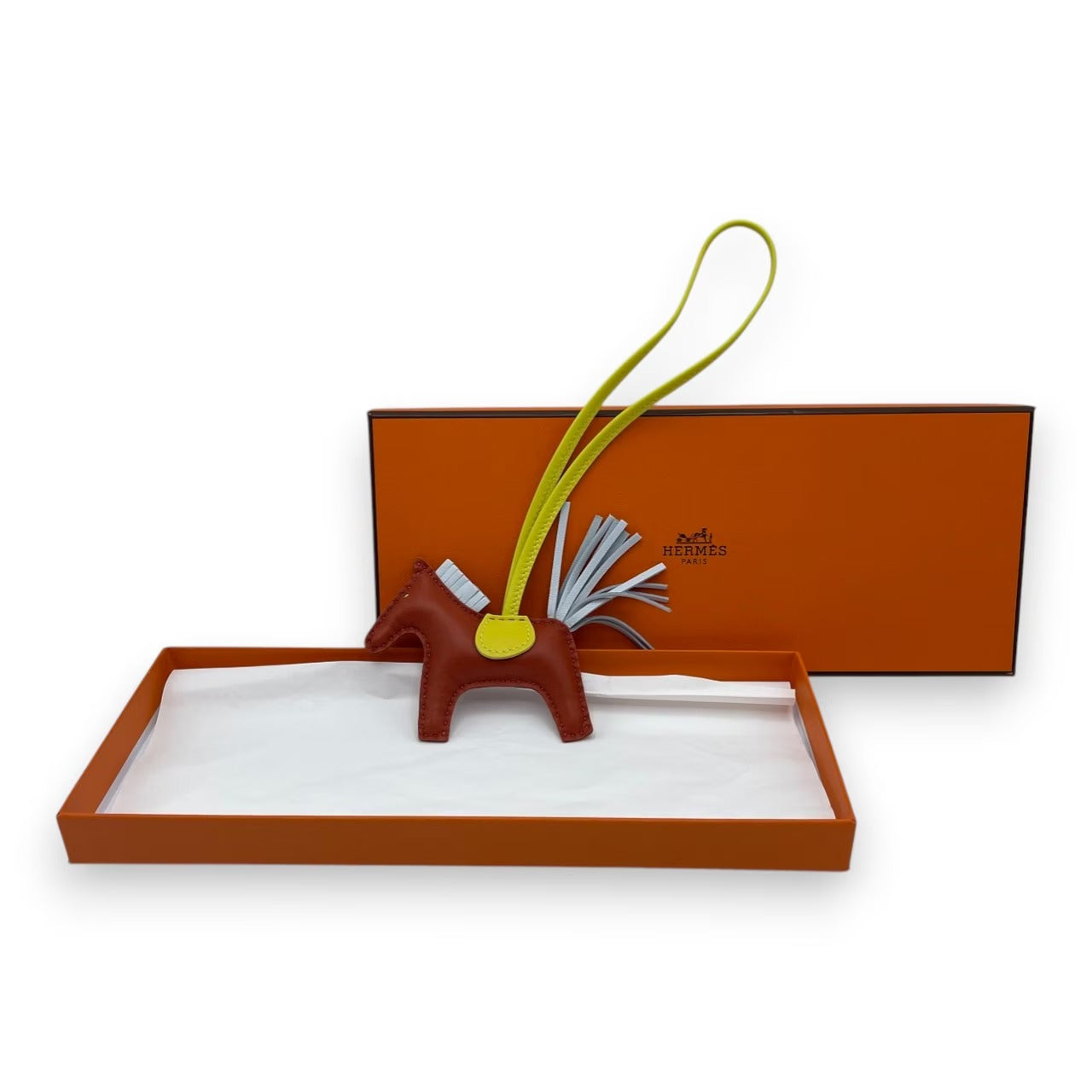 プレオウンドエルメス ロデオチャーム PM カーネリアン/ライム/ブルーブリュム B刻印