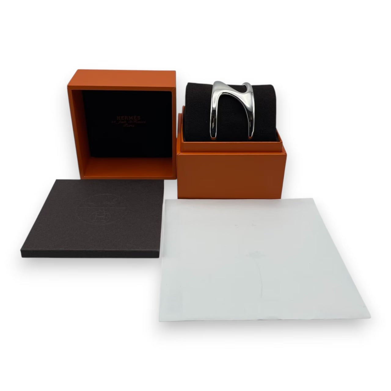 プレオウンドエルメス シェーヌ・ダンクル パンク バングル 16 シルバー925