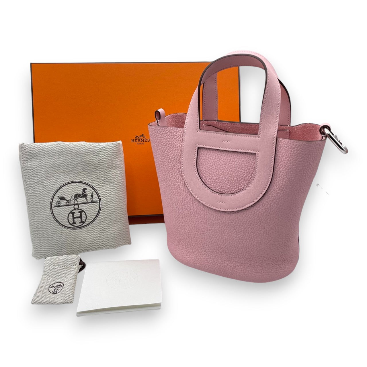 プレオウンドエルメス インザループ 18 ローズサクラ トリヨンクレマンス シルバー金具 K刻印