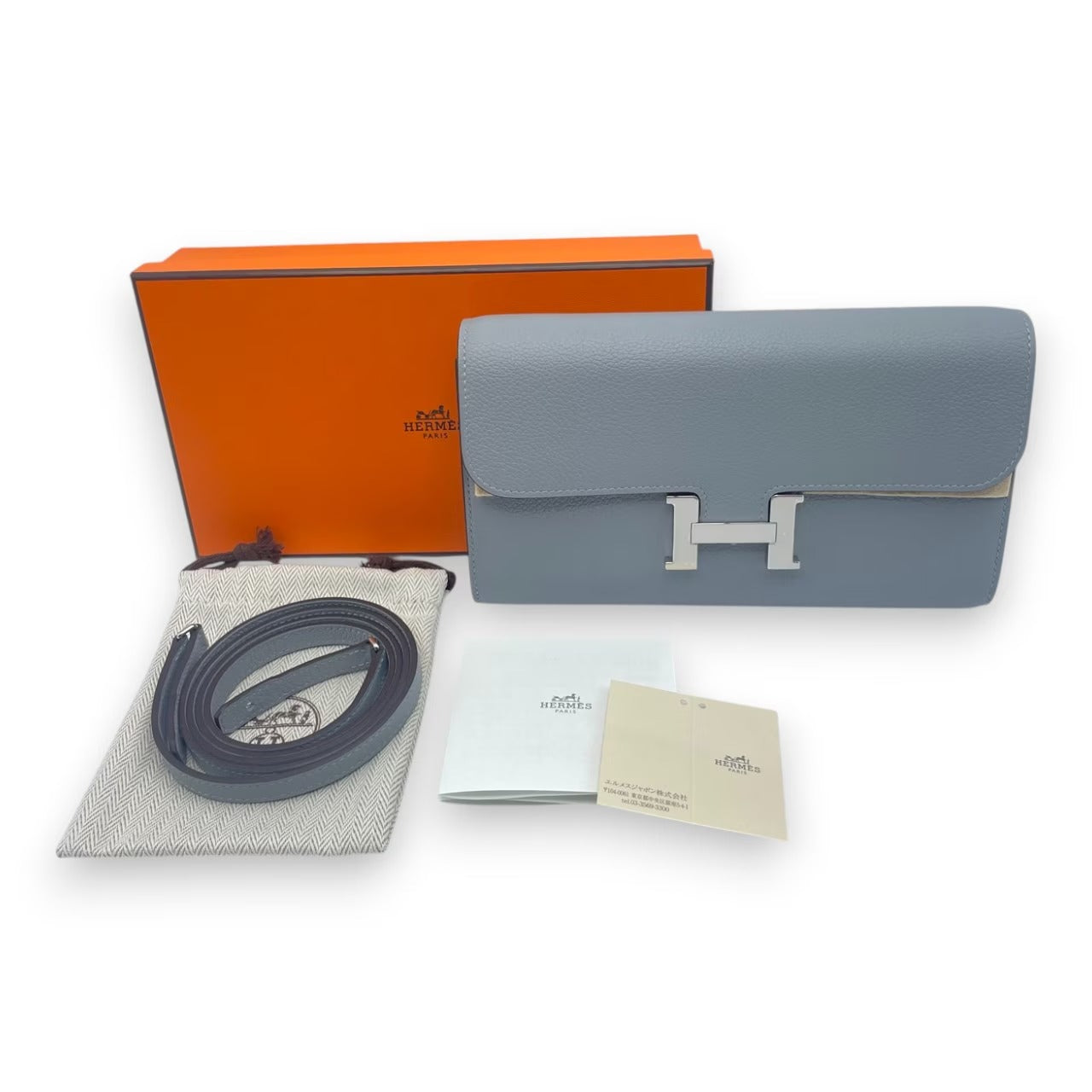 プレオウンドエルメス コンスタンストゥーゴー グリパンタン エヴァーカラー シルバー金具 K刻印