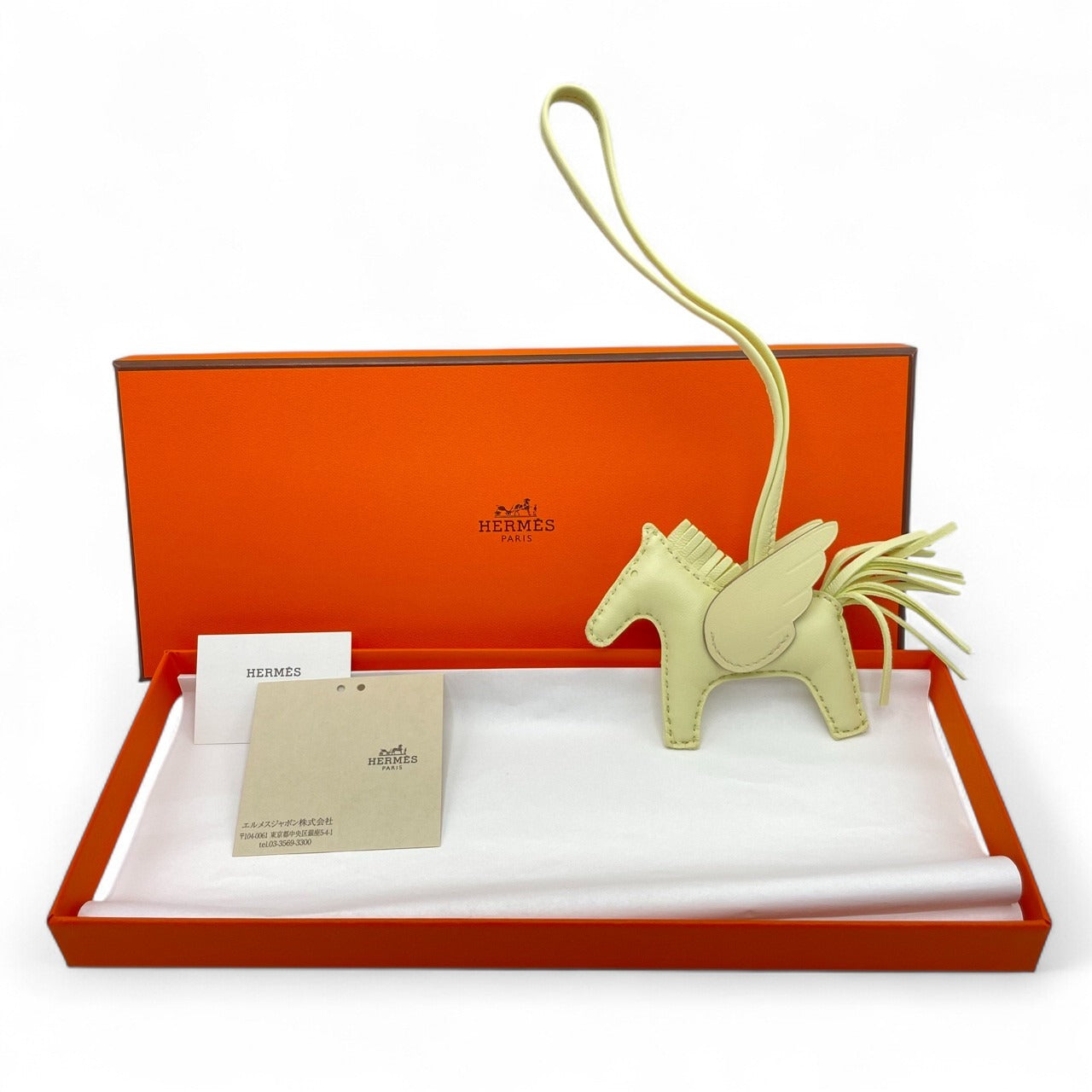 二手爱马仕 Pegasus 吊饰 PM Jaune Milton Agno Milo B 雕刻