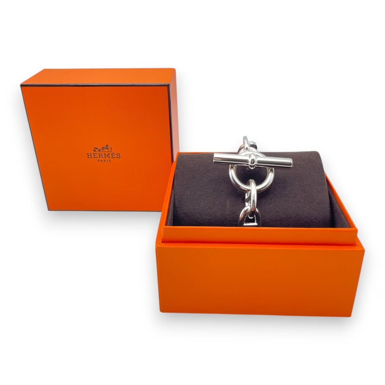 前襟爱马仕谢娜丹克尔手镯TGM银925 11张