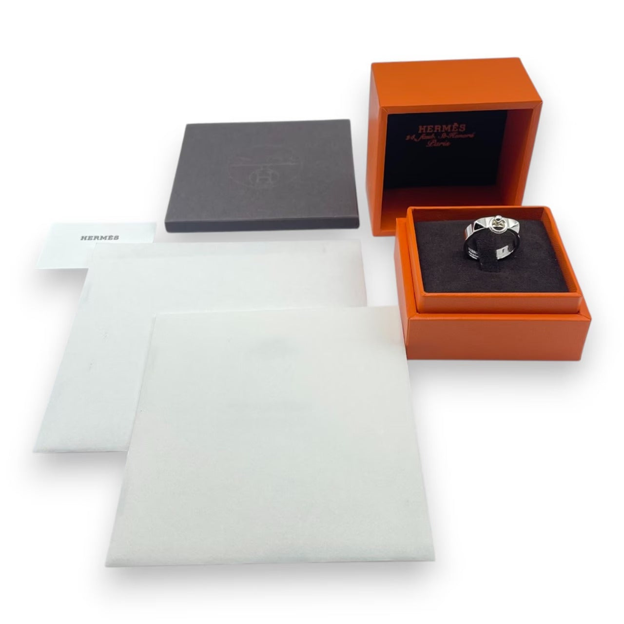 プレオウンドエルメス コリエ・ド・シアン リング PM 57 シルバー925 17号