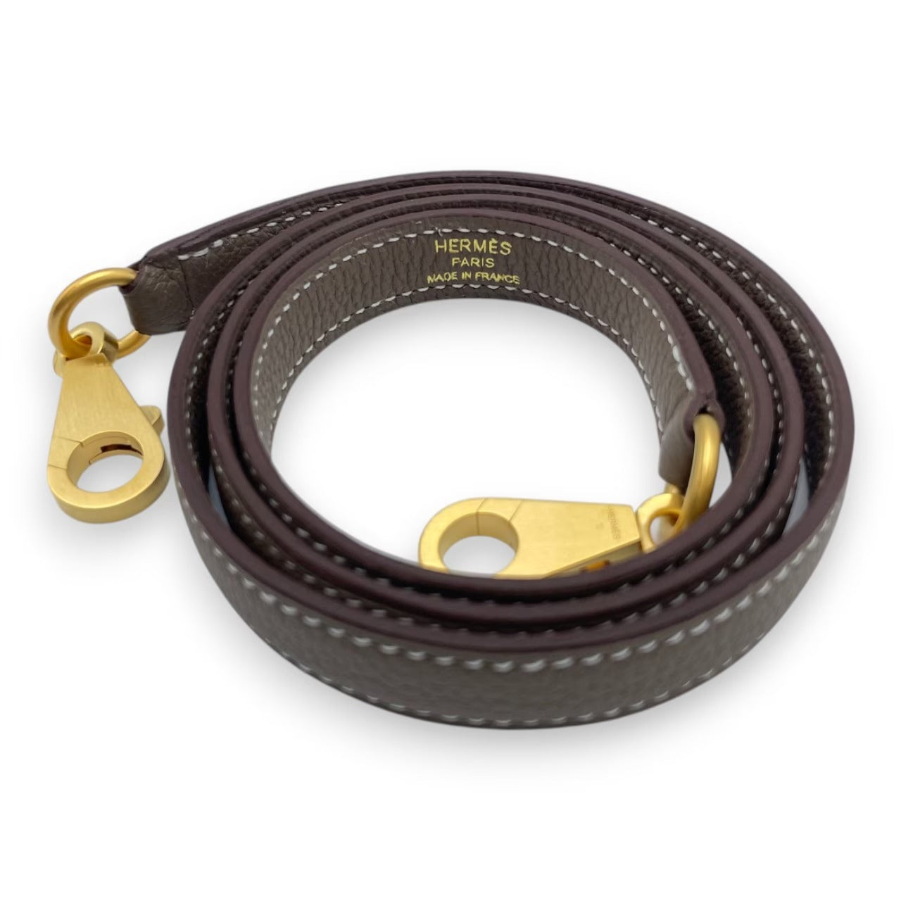 プレオウンドエルメス ケリー 25 エトゥープ トゴ マットゴールド金具 K刻印