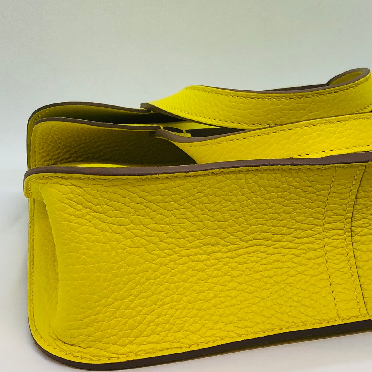 Pre-Owned Hermes Arzan 25 Lime Torillon Clemence Silver Fittings U Engraved
