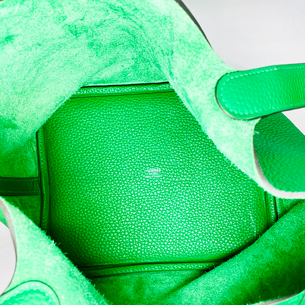 Pre-Owned Hermes Picotin Rock Monochrome MM Torillon Clemence Bamboo