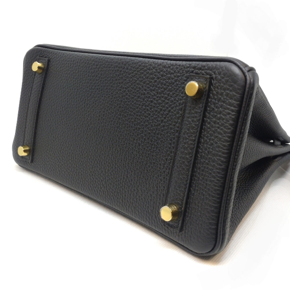 プレオウンド エルメス バーキン25 ブラックトゴ ゴールド金具 U刻印