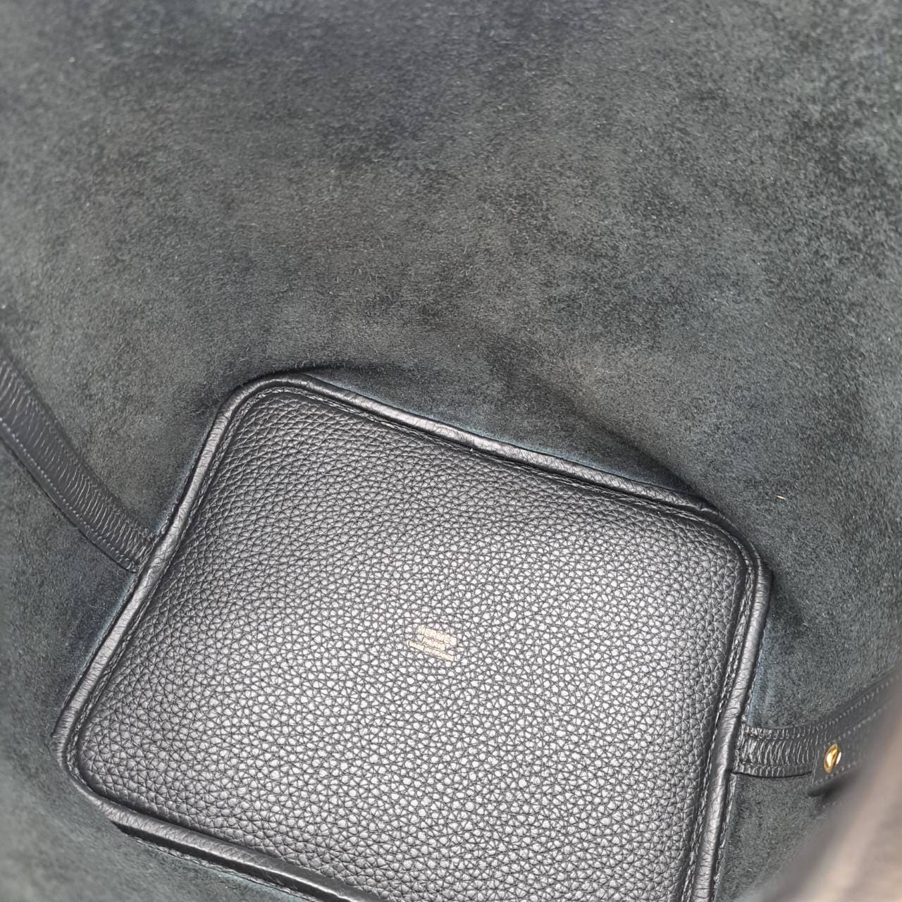 Pre-Owned Hermes Picotin Rock MM Noir Torillon Clemence Gold Fitting