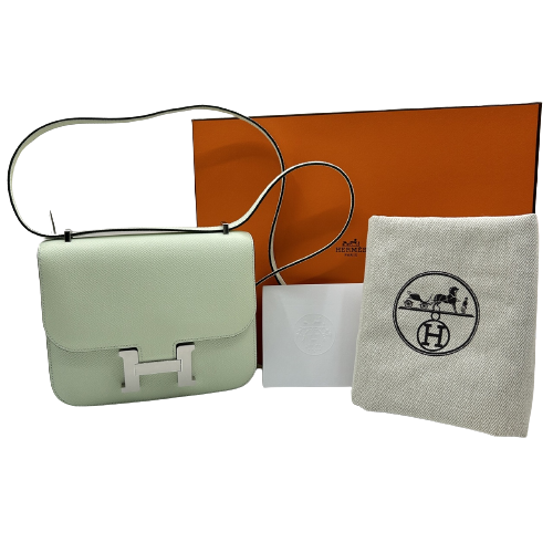 Hermes Constance 3 Mini 18 거울 베일 피즈 Vaud Epson Silver 피팅 u 조각.