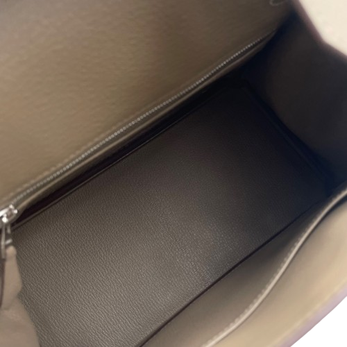 Hermes Birkin 25 Etoupe Epson Silver Metal Fittings B 새겨 져