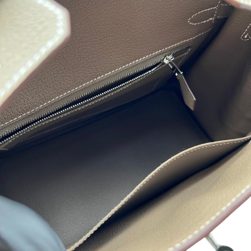 Hermes Birkin 25 Etoup Togo Silver Metal Fittings B 조각