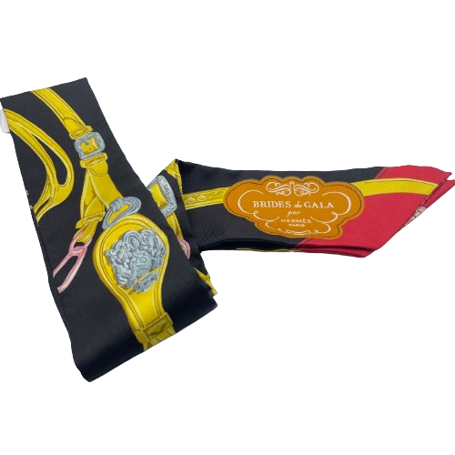 Hermes Twilly Bride de Gala Applique Pique Silk Twill