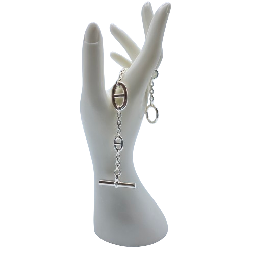 Pre-Owned Hermes Chaine d'Ankle Farandore Silver 925