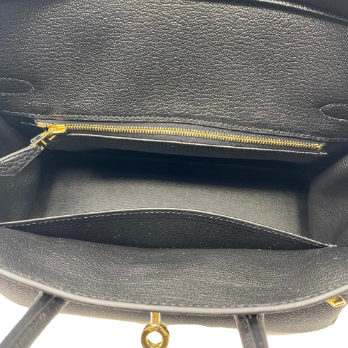Hermes Birkin 25 Black Togo Gold Hardware W가 새겨 져 있습니다