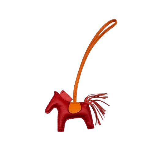 Pre-Owned Hermes Rodeo Bag Charm PM Rouge Andian/Rose Jaipur/Fu