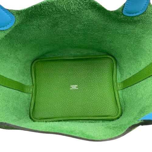 プレオウンド エルメス ピコタンロック PM ヴェールユッカ/セレスト トリヨンモーリス シルバー金具 B刻印