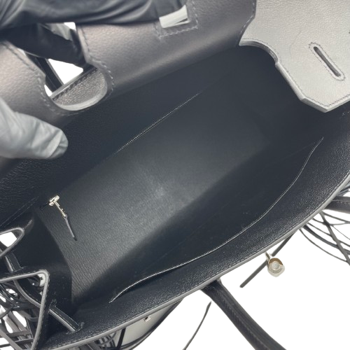 プレオウンド エルメス バーキン 35 ノワール エヴァーグレイン シルバー金具 B刻印