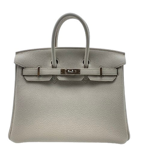 Hermes Birkin 25 Beton Togo Silver Metal Fittings Z 새겨 져