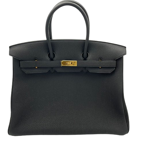 Pre-Owned Hermes Birkin 35 Noir Togo Gold Hardware □N Engraved (Made in 2010)